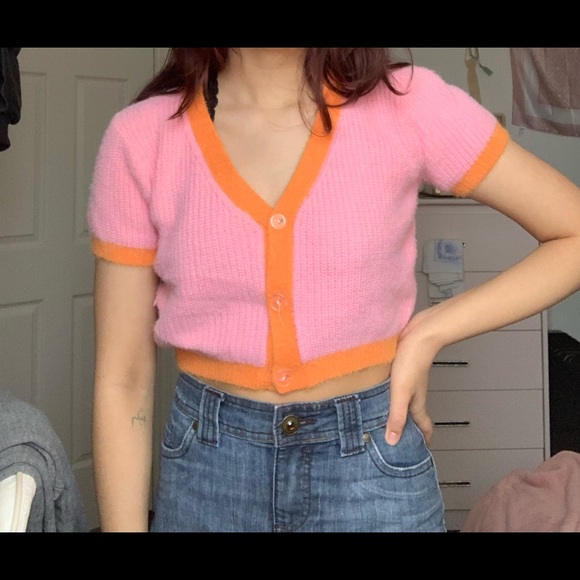 Knit cropped shirt - Picture 2 of 2